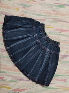 Girls Jeans Faded Skirt