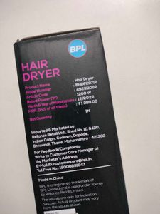 BPL Hair Dryer - Lightly Used