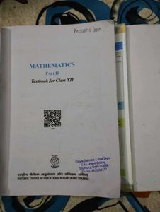 Class 12 Maths NCERT Book Volume 1 &amp; 2