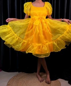 Organza Bright Yellow One Piece