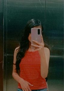 Cute Pink Knit Halter Top