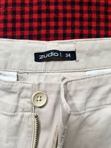 Zudio Beige Cargo Pants