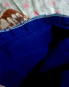 Elegent Blue &amp; Gold Blouse with margin