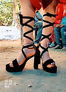Black Velvet Heels