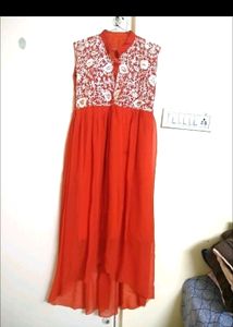 Long Orange Kurti
