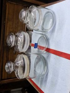 Ocean Glass Canisters (Set of 3)