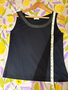 Beautiful Black Imported Top With Nice Embroidery