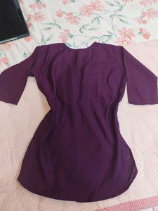 new Purple Embroidered Kurta