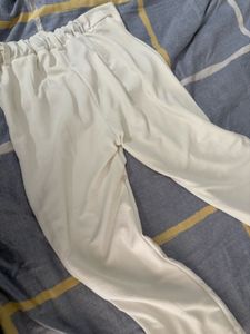 White Straight Leg Trousers