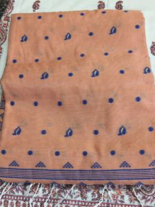 Peach Colour Cotton Saree
