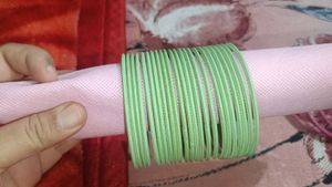 Plain Velvet Metal Bangles Combo 3 Sets