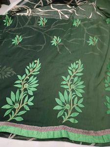 Green Embroidered Saree