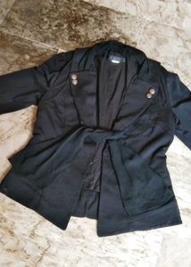 Korean black fancy short blazer for girls/women