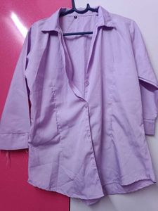 Lavender 3/4th Sleeves Shirt