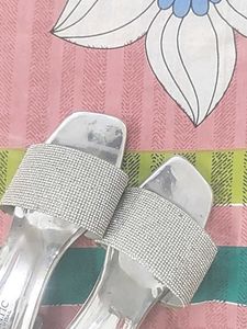 Silver Rhinestone Heels
