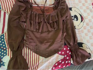 DARK BROWN KOREAN TOP