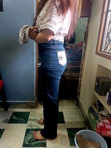 Hand Painted Wide Leg Jeans