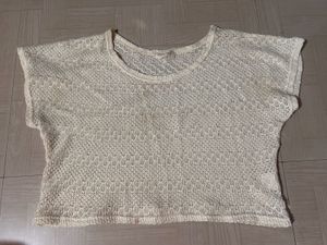 Cream / Biege Colour Crochet Top