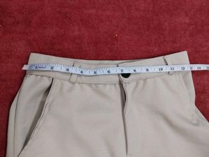 Elegant Beige Wide Leg Trousers (B)