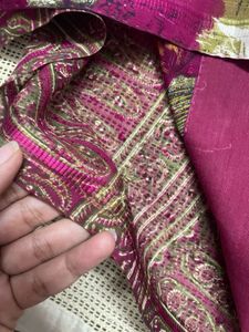 Pink Printed Saree