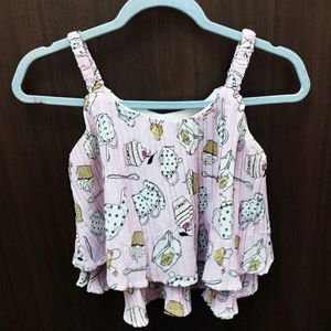 Cute Patterned Crop Top