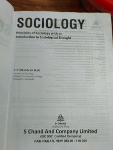 Principles Of Sociology| Sociology Honours Book