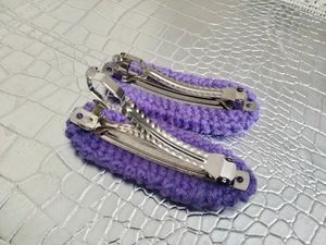 #handmade #crochet #hairclips #2pieceset