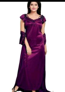 Satin Nighty Purple