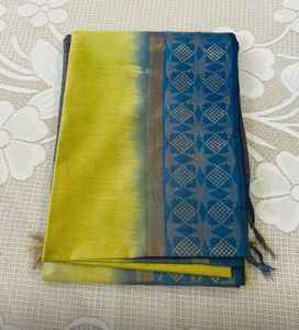Elegant Saree -  Yellow &amp; Blue