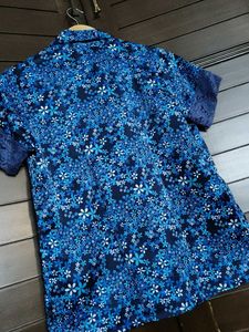 Pretty Secrets Blue Floral Print Short Sleeve Top