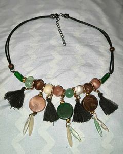 Beaded Tassel Necklace