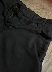 Black Denim Shorts