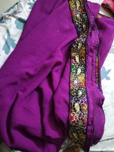 Saree With Stiched Blouse