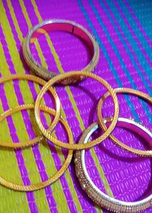 Golden Bridal Kangan - Set of 6