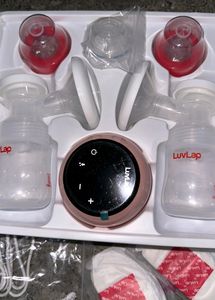 LuvLap Double Electric Breast Pump With Rechargeab
