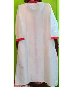 NEW OFF WHITE &amp; RED COMBINATION KURTI WITH LAGGING