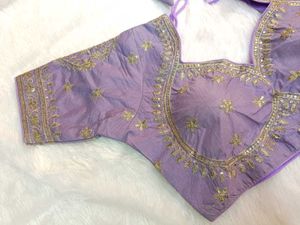 Embroidered Purple Blouse