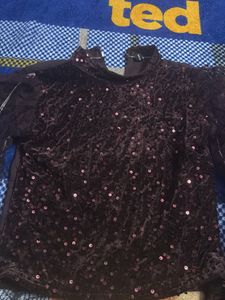 Sequin Velvet Top