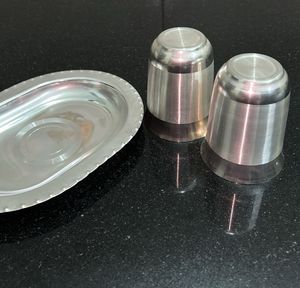Vintage Silver Plated Cups &amp; Tray(Gotachandi)