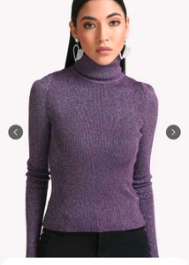 Sparkling Purple Turtleneck Sweater💜