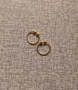 COMBO!! White Pearl Earring Set &amp; Golden Mini Hoop