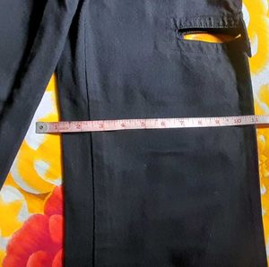 Black Cutout Wide Leg Jeans