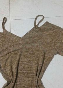 Brown Knit Top