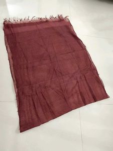 Maroon Net Dupatta