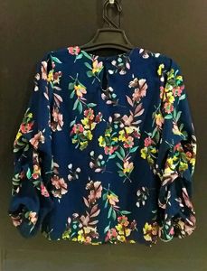 Fig V Neck Top Size - XS Colour - Navy Blue
