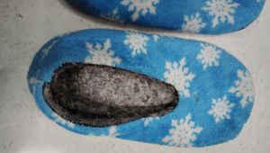 Cute Blue Snowflake Slippers