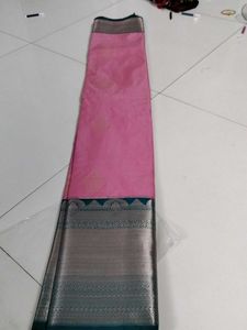 Elegant Pink &amp; Silver Saree