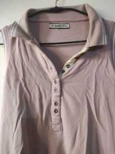 Sleeveless Polo Top
