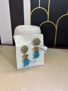 Gwalior Dome And Tassels Drop Earrings
