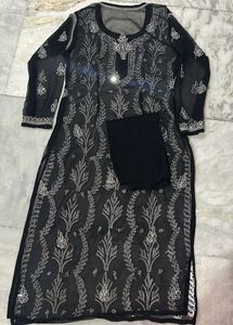 Straight Mirror Kurti with Matching Inner